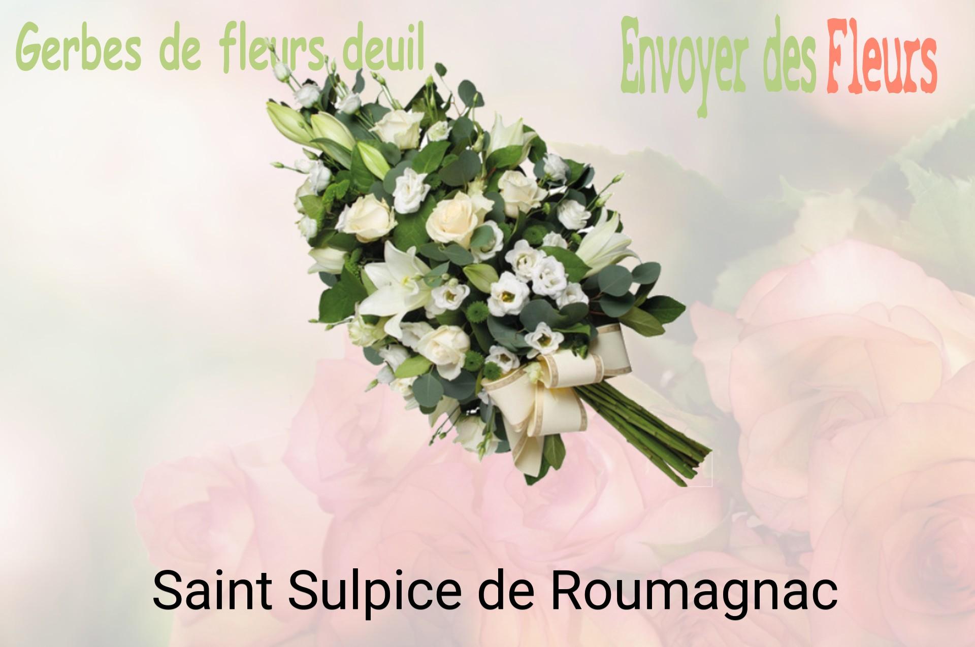 Gerbe de fleurs de deuil livrée à Saint-Sulpice-de-Roumagnac